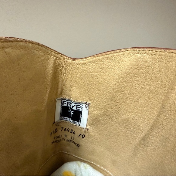 Frye Tan Leather two-tone riding boots. Authentic. - Picture 7 of 13